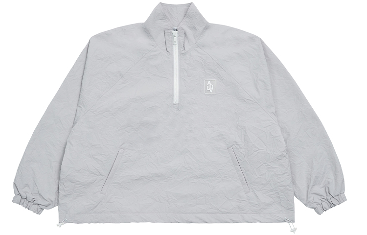 acmé de la vie/ADLV Letter Print Half-Zip Jacket Unisex Gray - Gift Recommended ADLV-21SS-OTAWNS-GRY