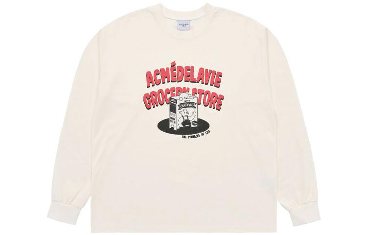 acmé de la vie ADLV Letter Print Oversized Crewneck Sweatshirt Cream Unisex ADLV-22FW-LSAACS-CRM