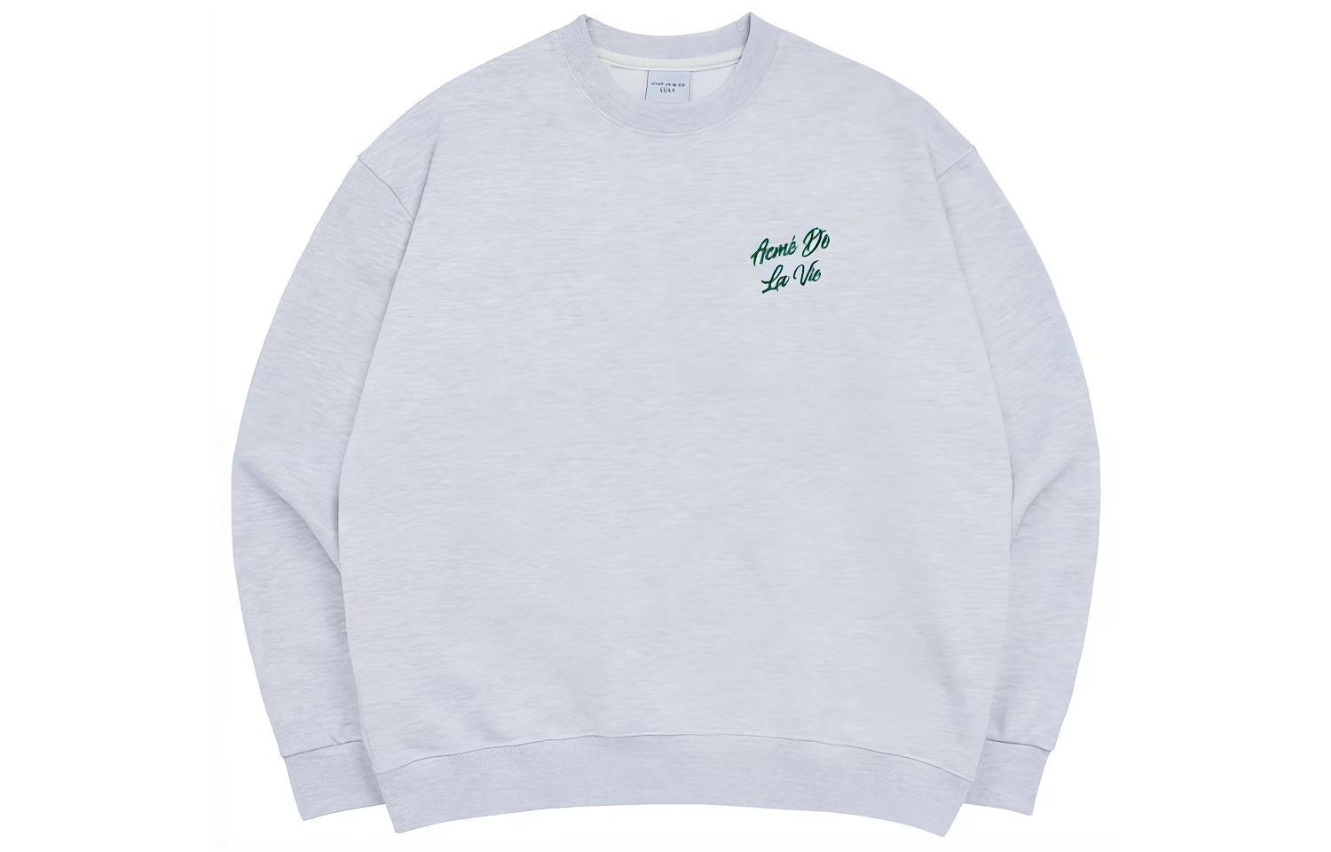 acmé de la vie ADLV Letter Print Oversized Crewneck Sweatshirt Gray ADLV-23FW-SWLSCB-MEL
