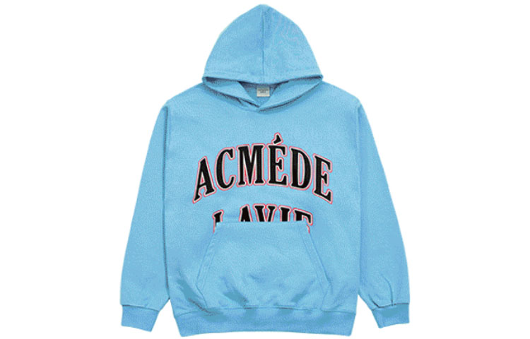 acmé de la vie ADLV Letter Print Oversized Hoodie Unisex Sky Blue ADLV-21SS-HDLINP-SBL