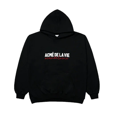 acmé de la vie ADLV Letter Printed Hoodie Black - ADLV-21FW-HDLCRS-BLK