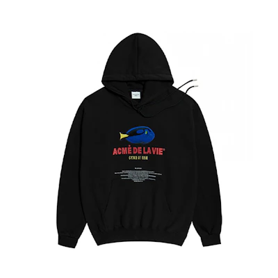 acmé de la vie/ADLV Little Fish Logo Pullover Sweatshirt Unisex Black ADLV-19FW-HDBKAR-BLT