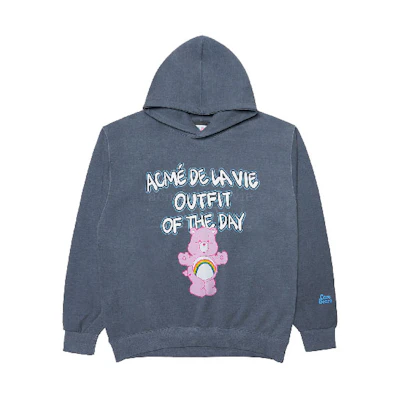 acmé de la vie ADLV Logo Basketball Bear Print Hoodie Navy Blue () ADLV-21FW-HDCBOF-WNV