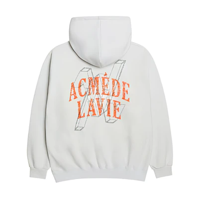 acmé de la vie ADLV Logo Cross V Print Hoodie Unisex Grey ADLV-21SS-HDLCRV-MEL