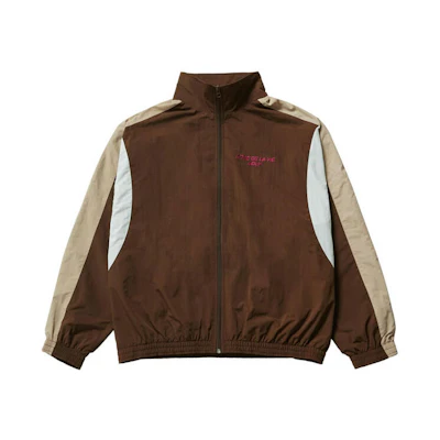 acmé de la vie ADLV Logo Embroidered Colorblock Zip-Up Jacket Unisex Brown ADLV-20FW-JKWVMS-BRN