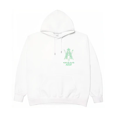 acmé de la vie ADLV Logo Embroidered Hoodie Unisex White ADLV-21FW-HDLTFE-WHT