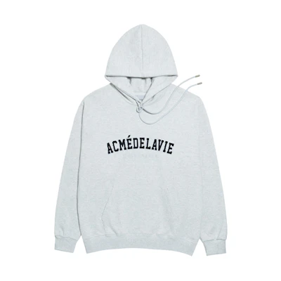 acmé de la vie/ADLV Logo Embroidered Patch Hoodie Unisex Grey ADLV-21SS-HDLGTP-MEL
