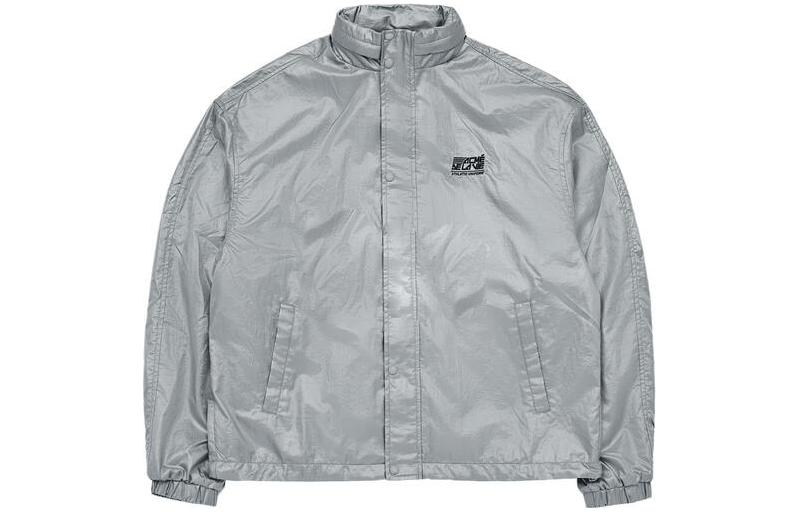 acmé de la vie ADLV Logo Embroidered Zip-Up Grey Jacket for Men ADLV-23SS-JKLGOS-GRY