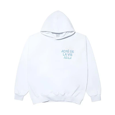 acmé de la vie ADLV Logo Floral Print Unisex Sweatshirt White ADLV-21FW-HDLFLW-WHT