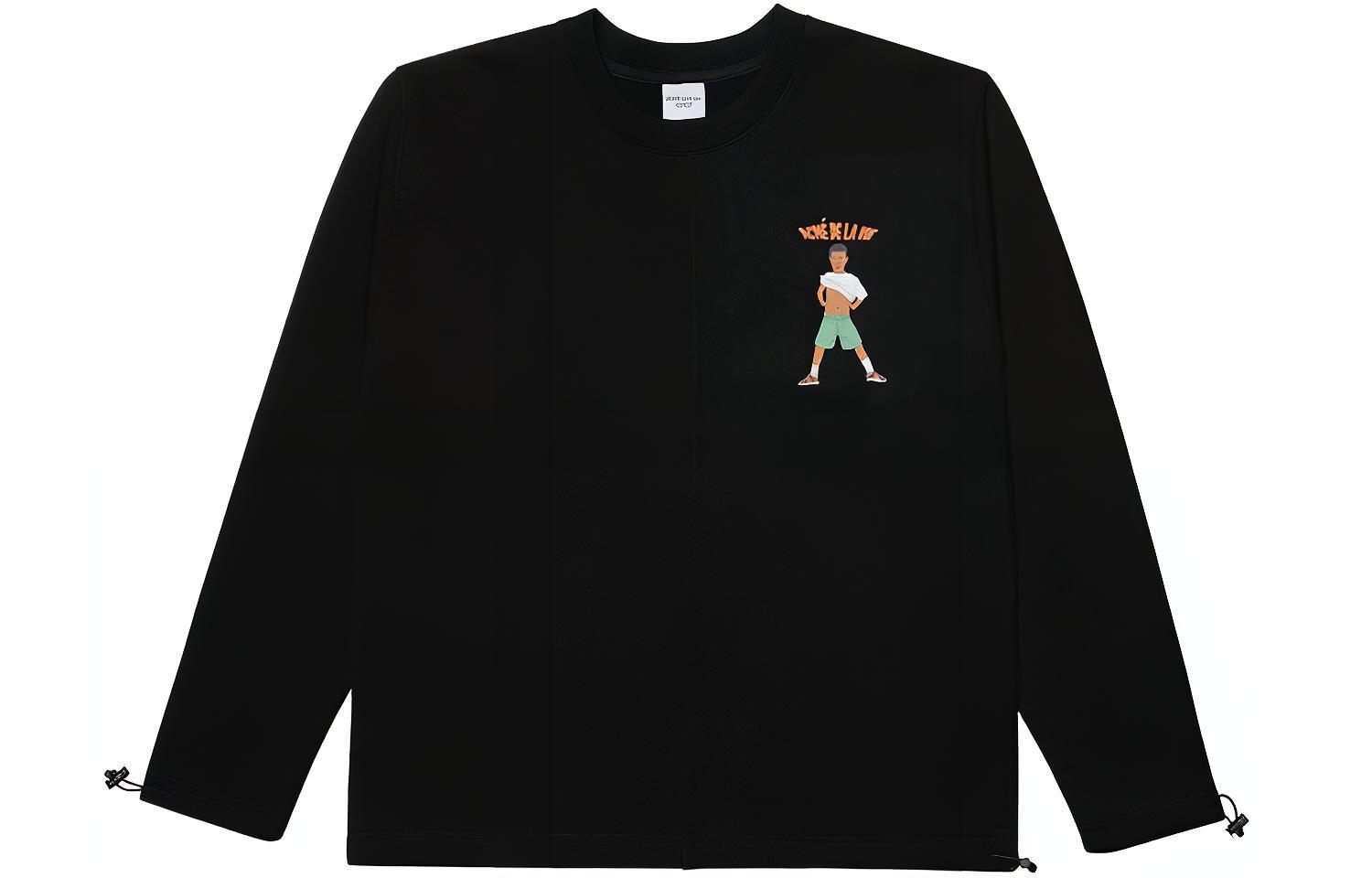 acmé de la vie ADLV Logo Graphic Crewneck Sweatshirt Black Unisex ADLV-21FW-SWACHS-BLK