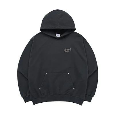 acmé de la vie ADLV Logo Hoodie Oversized Unisex Long Sleeve - Black ADLV-23FW-HDLBCR-CHA