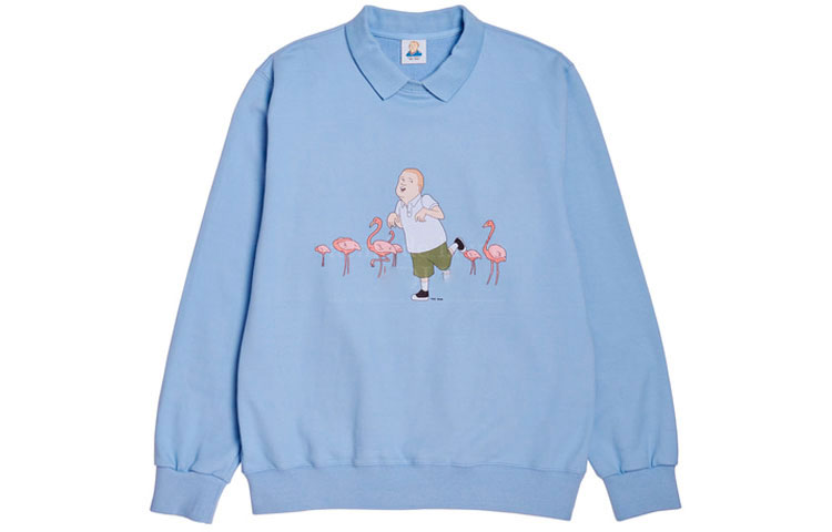 acmé de la vie ADLV Logo Long-Sleeve Sweatshirt Blue - ADLV-21SS-SWKHFL-LPP