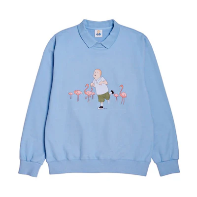 acmé de la vie ADLV Logo Long-Sleeve Sweatshirt Blue - ADLV-21SS-SWKHFL-LPP