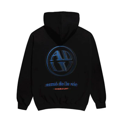 acmé de la vie ADLV Logo Print Black Hoodie Unisex ADLV-19FW-HDDPIV-BLK