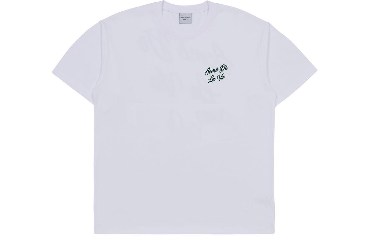 Acmé De La Vie ADLV Logo Print Crewneck Short Sleeve T-Shirt Unisex - White ADLV-23SS-SSLSCB-WHT