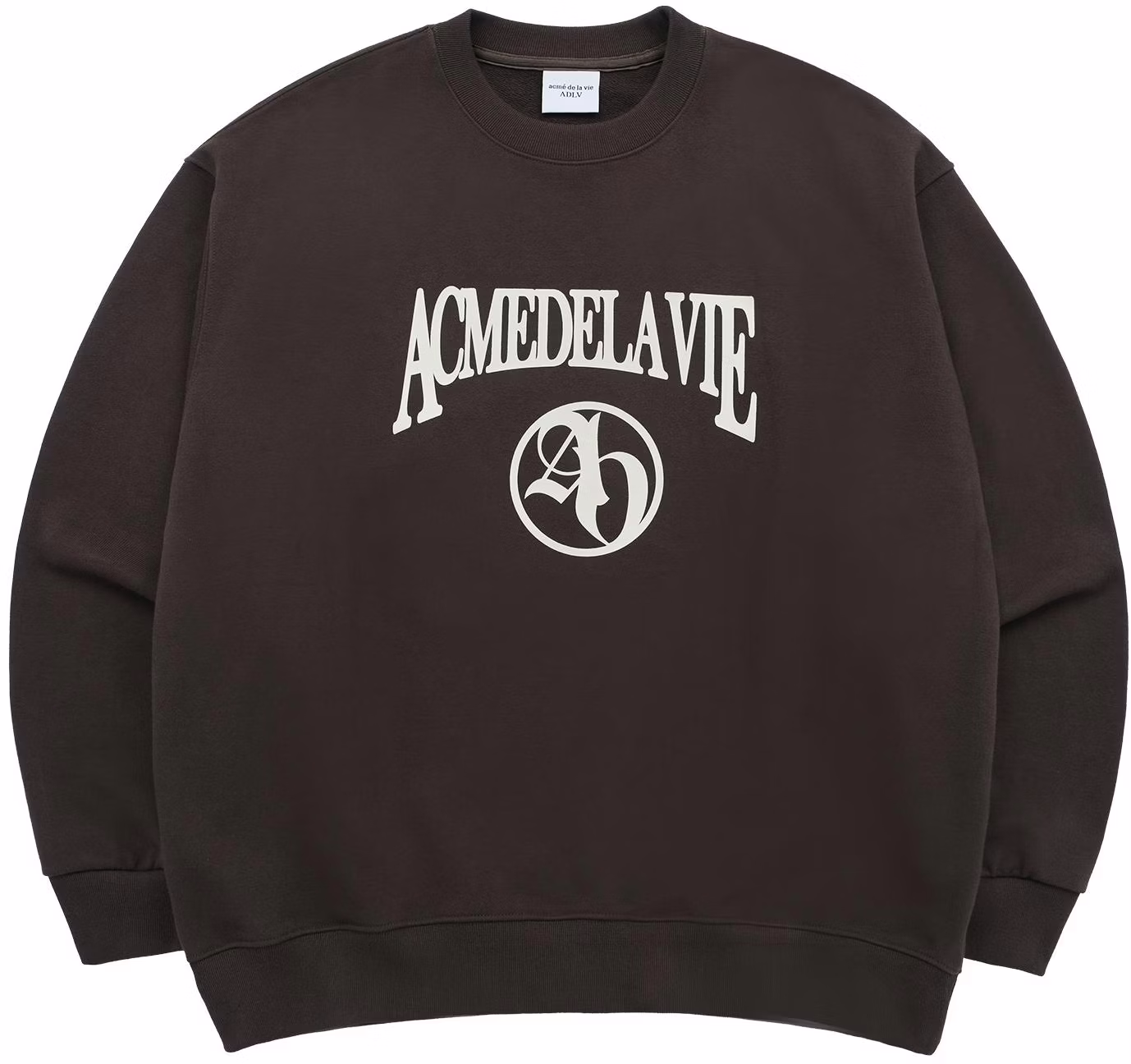 acme-de-la-vie-adlv-logo-print-loose-fit-brown-crewneck-sweatshirt-unisex-adlv-24-ss-swlaes-brn