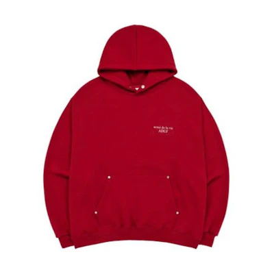 acmé de la vie ADLV Logo Print Oversized Hoodie Unisex Red ADLV-23FW-HDLBRW-RED