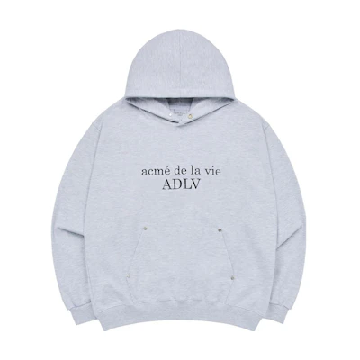 acmé de la vie ADLV Logo Print Oversized Hoodie Unisex ADLV-23FW-HDLBRP-MEL