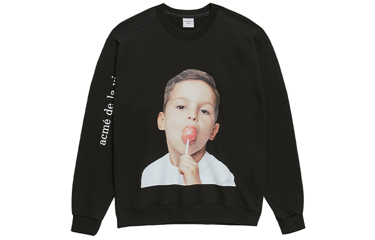 acmé de la vie/ADLV Lollipop Boy Graphic Oversized Sweatshirt Black Unisex ADLV-19FW-SWBKBF-CND