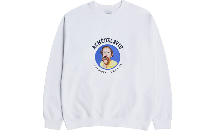 acmé de la vie ADLV Mini Chocolate Donut Girl Sweatshirt Unisex White Gift Idea ADLV-21SS-SWWHBF-MCD