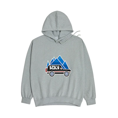 acmé de la vie/ADLV Mountain Range Hoodie Unisex Gray Long Sleeve Relaxed Fit ADLV-20FW-HDADMR-MEL