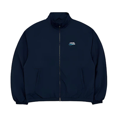 acmé de la vie ADLV Navy Blue Embroidered Zip-Up Jacket ADLV-23FW-JKLRBK-NVY