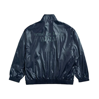 acmé de la vie ADLV Navy Blue Lettering Zip-Up Track Jacket Unisex ADLV-21SS-JKLGWS-NVY