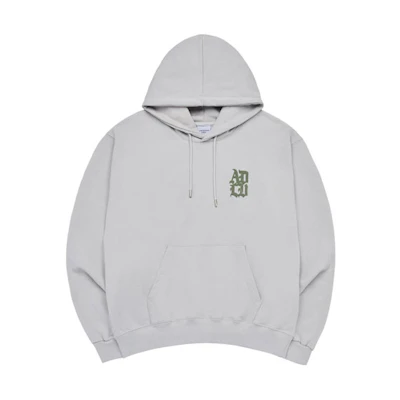 acmé de la vie ADLV Oversized Plain Hoodie Unisex Pullover - Gray ADLV-23SS-HDAGTS-LGR
