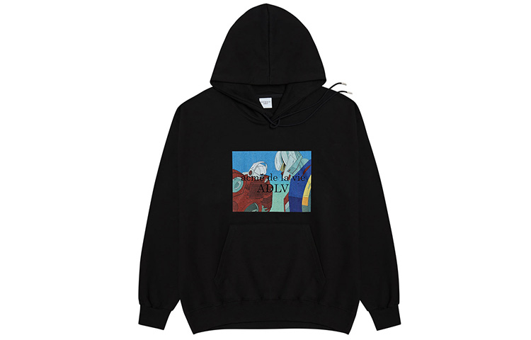 acmé de la vie/ADLV Oversized Robot Graphic Hoodie Unisex Black ADLV-20FW-HDADRA-BLK