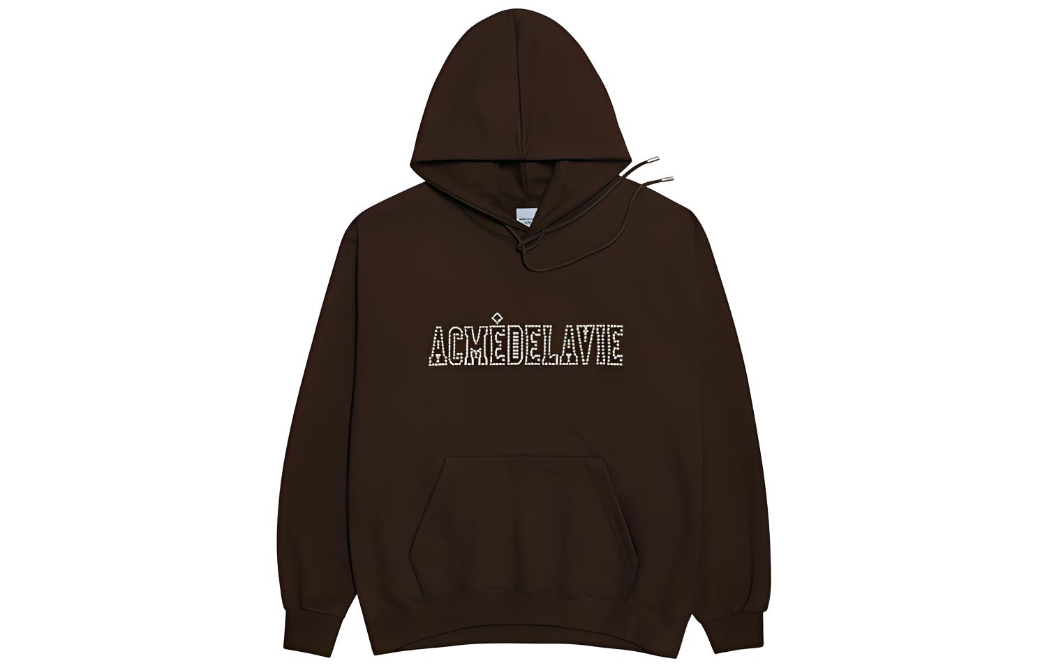 acmé de la vie/ADLV Pearl Outline Logo Sweatshirt Unisex Brown ADLV-20FW-HDLGPO-BRN