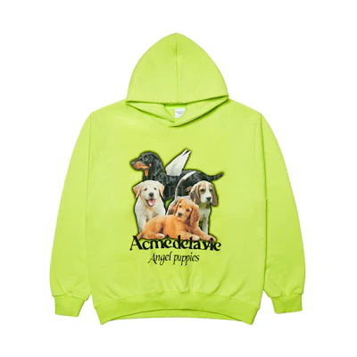 acmé de la vie ADLV Pet Angel Logo Green Hoodie Unisex Pullover ADLV-21FW-HDAAPP-LIM