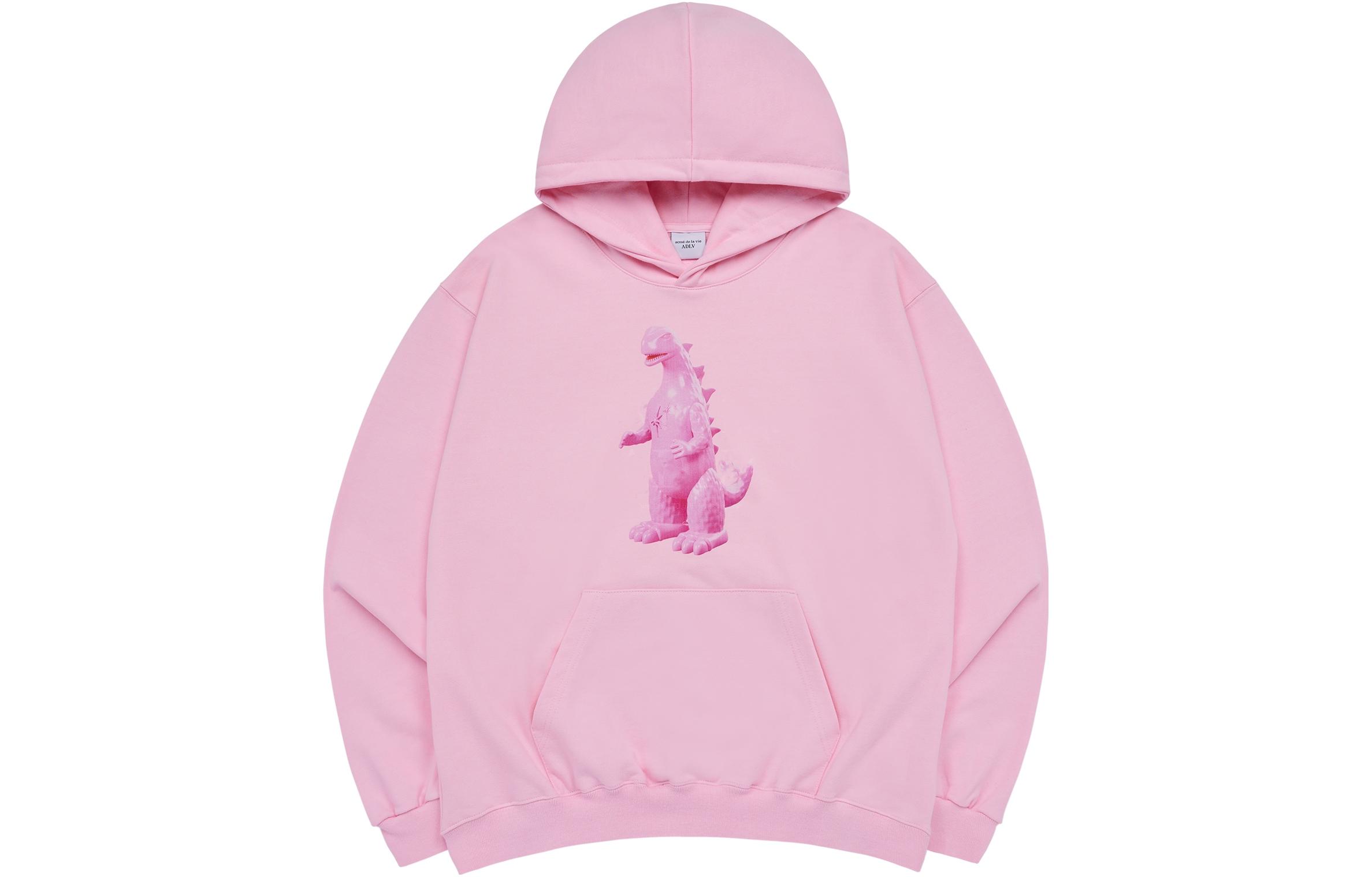 acmé de la vie ADLV Pink Dinosaur Print Oversized Hoodie ADLV-23FW-HDADNL-PNK