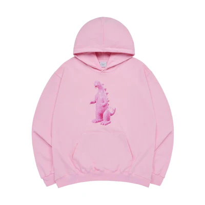 acmé de la vie ADLV Pink Dinosaur Print Oversized Hoodie ADLV-23FW-HDADNL-PNK