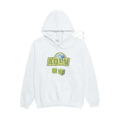 acmé de la vie ADLV Planet Dice Pocket Hoodie White Unisex ADLV-19FW-HDLGWH-GMB