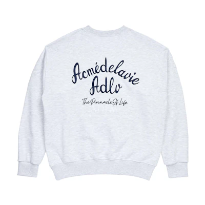acmé de la vie ADLV Printed Letter Unisex Grey Long Sleeve Sweatshirt ADLV-22SS-SWLSCE-MEL