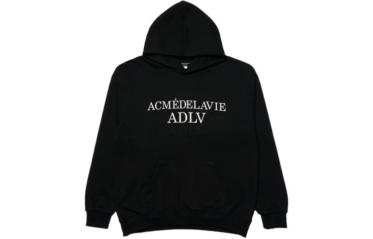 acmé de la vie ADLV Printed Logo Loose Hoodie Unisex Black ADLV-21FW-HDLEST-BLK
