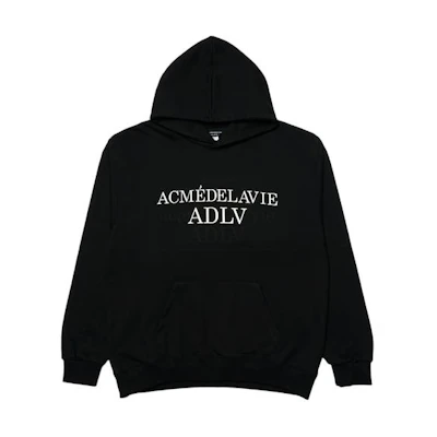 acmé de la vie ADLV Printed Logo Loose Hoodie Unisex Black ADLV-21FW-HDLEST-BLK