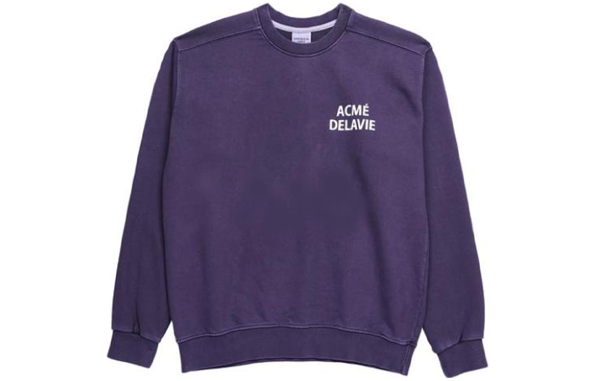 acmé de la vie ADLV Purple Alphabet Crewneck Long Sleeve Unisex Sweatshirt ADLV-22SS-SWPGSL-PRP