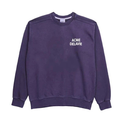 acmé de la vie ADLV Purple Alphabet Crewneck Long Sleeve Unisex Sweatshirt ADLV-22SS-SWPGSL-PRP