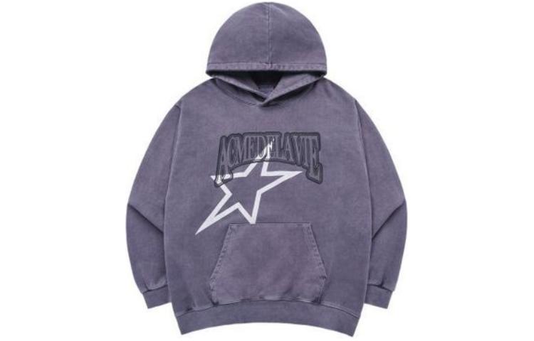 acmé de la vie ADLV Purple Letter Print Hoodie Unisex ADLV-24SS-HDLAEG-PPL