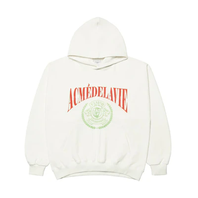 acmé de la vie ADLV Retro Laurel Logo Hoodie Unisex Off-White Back to School Edition ADLV-21FW-HDAVTL-OWH