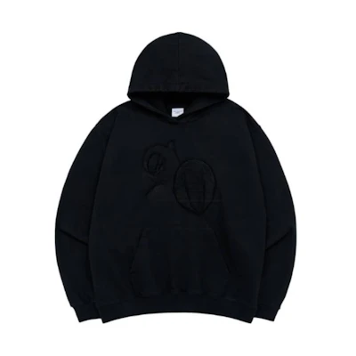 acmé de la vie/ADLV Solid Color Embroidered Hoodie Unisex Black ADLV-23FW-HDLSAQ-BLK