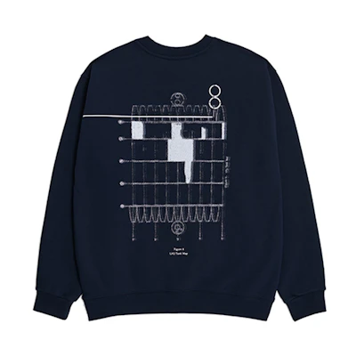 acmé de la vie ADLV Space Memory Crewneck Sweatshirt Unisex Dark Blue ADLV-20FW-SWLOSM-NVY