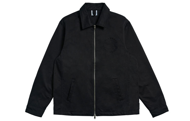 acmé de la vie ADLV SS21 Black Embroidered Zip-Up Jacket Unisex ADLV-21SS-JKLECR-BLK