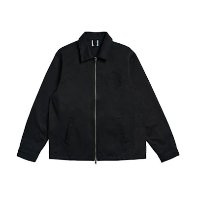 acmé de la vie ADLV SS21 Black Embroidered Zip-Up Jacket Unisex ADLV-21SS-JKLECR-BLK