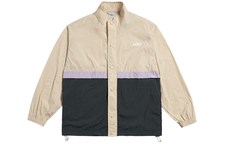 acmé de la vie ADLV SS21 Colorblock Windbreaker Beige Unisex Jacket ADLV-21SS-JKLDWB-IVY