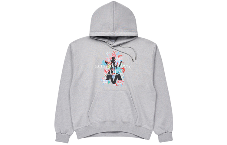 acmé de la vie ADLV SS22 A Logo Emblem Flower Hoodie Grey Unisex ADLV-22SS-HDAEFE-MLG