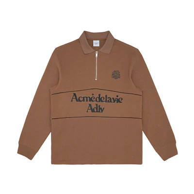 acmé de la vie ADLV SS22 Brown Printed Pullover Polo Sweatshirt Unisex ADLV-22SS-SWPOPQ-BRN