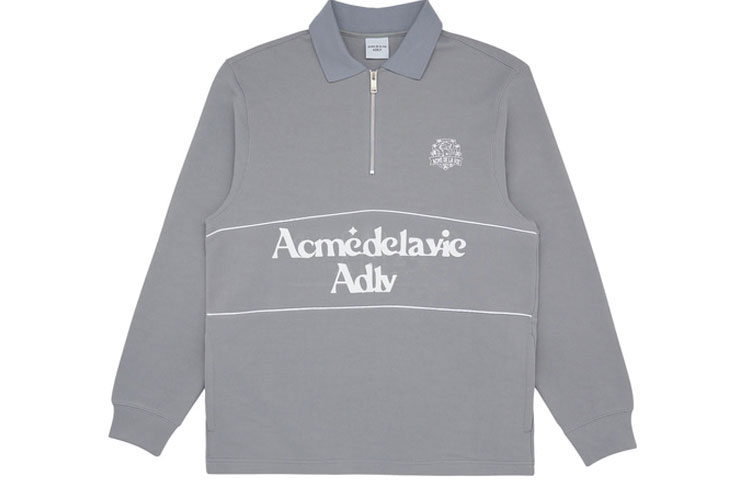 acmé de la vie ADLV SS22 Letter Print Pullover Sweatshirt Unisex Grey ADLV-22SS-SWPOPQ-GRY