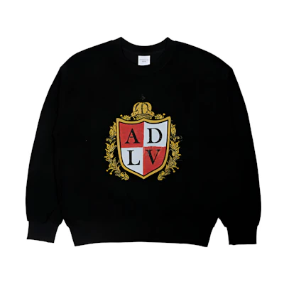 acmé de la vie ADLV SS22 Logo Print Pullover Crewneck Sweatshirt Unisex Black ADLV-22SS-SWLNIO-BLK